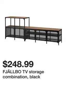 Ikea FJÄLLBO TV storage combination, black offer