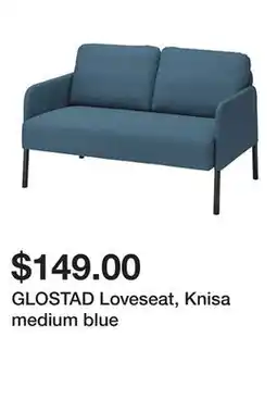 Ikea GLOSTAD Loveseat, Knisa medium blue offer