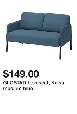 Ikea GLOSTAD Loveseat, Knisa medium blue offer