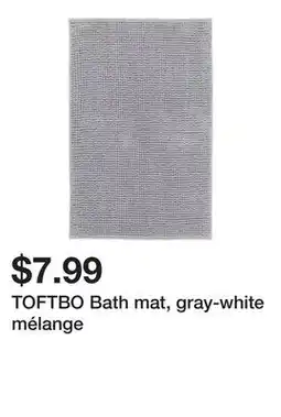 Ikea TOFTBO Bath mat, gray-white mélange offer
