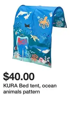 Ikea KURA Bed tent, ocean animals pattern offer