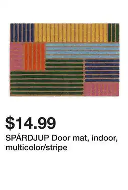 Ikea SPÅRDJUP Door mat, indoor, multicolor/stripe offer