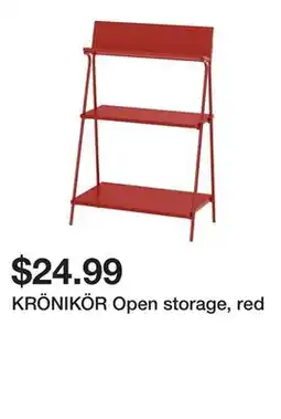 Ikea KRÖNIKÖR Open storage, red offer
