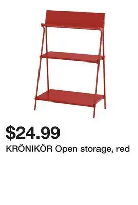 Ikea KRÖNIKÖR Open storage, red offer