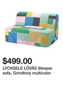 Ikea LYCKSELE LÖVÅS Sleeper sofa, Grindtorp multicolor offer