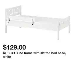 Ikea KRITTER Bed frame with slatted bed base, white offer