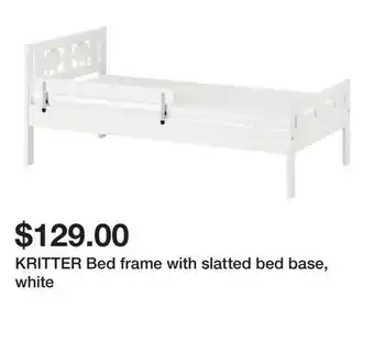 Ikea KRITTER Bed frame with slatted bed base, white offer