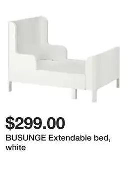 Ikea BUSUNGE Extendable bed, white offer