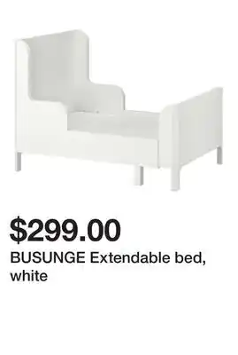 Ikea BUSUNGE Extendable bed, white offer