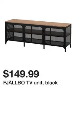Ikea FJÄLLBO TV unit, black offer