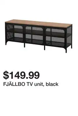 Ikea FJÄLLBO TV unit, black offer