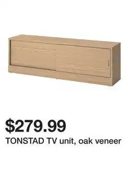 Ikea TONSTAD TV unit, oak veneer offer