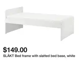 Ikea SLÄKT Bed frame with slatted bed base, white offer