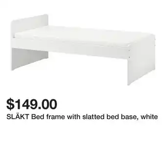 Ikea SLÄKT Bed frame with slatted bed base, white offer