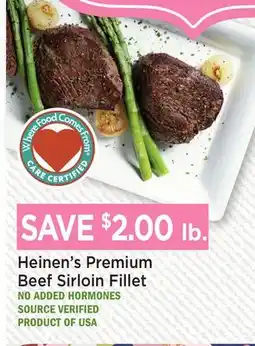 Heinen's Heinen's Premium Beef Sirloin Fillet offer