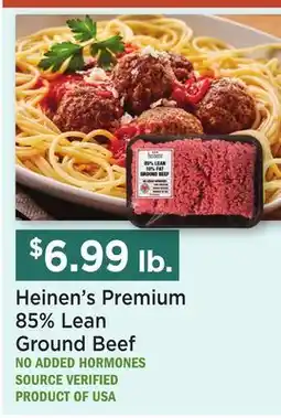 Heinen's Heinen's Premium 85% Lean Ground Beef offer