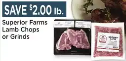 Heinen's Superior Farms Lamb Chops or Grinds offer