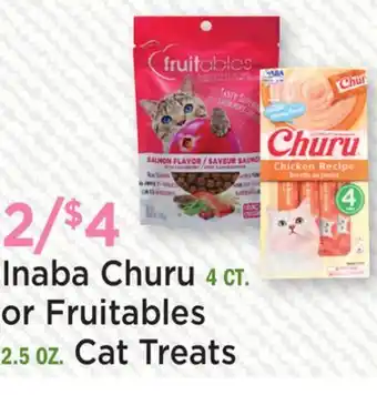 Heinen's Inaba Churu 4 CT. or Fruitables 2.5 OZ. Cat Treats offer