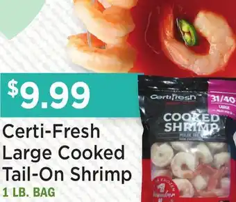 Heinen's Certi-Fresh Large Cooked Tail-On Shrimp offer
