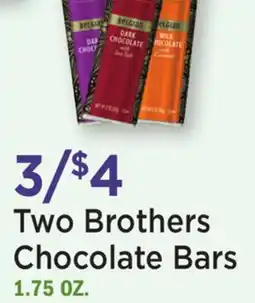 Heinen's Two Brothers Chocolate Bars offer