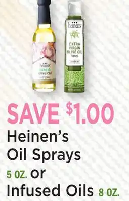 Heinen's Heinen's Oil Sprays 5 OZ. or Infused Oils 8 OZ offer
