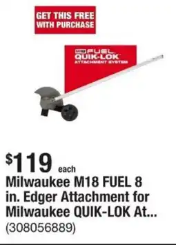 The Home Depot Milwaukee M18 FUEL 8 in. offer