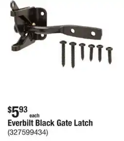 The Home Depot Everbilt Black Gate Latch offer
