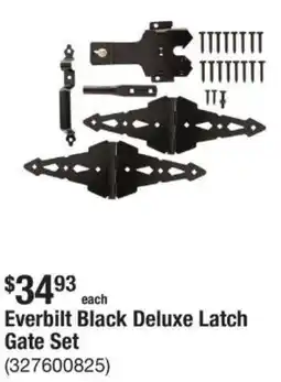 The Home Depot Everbilt Black Deluxe Latch Gate Set offer
