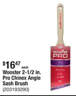 The Home Depot Wooster 2-1/2 in. Pro Chinex Angle Sash Brush offer