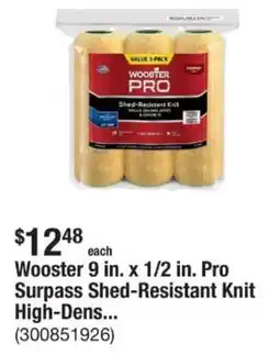The Home Depot Wooster 9 in. x 1/2 in. Pro Surpass Shed-Resistant Knit High-Dens... offer
