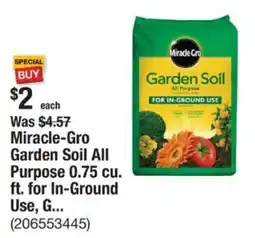 The Home Depot Miracle-Gro Garden Soil All Purpose 0.75 cu. ft. for In-Ground Use offer