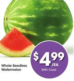 Kroger Whole Seedless Watermelon offer