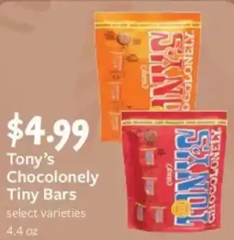Fareway Tony's chocolonely tiny bars offer