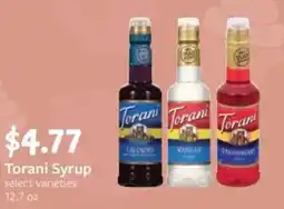 Fareway Torani syrup offer