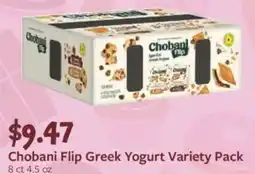 Fareway Chobani flip greek yogurt variety pack offer