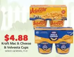 Fareway Kraft mac & cheese & velveeta cups offer
