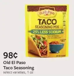 Fareway Old El Paso Taco Seasoning offer