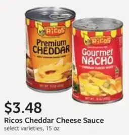 Fareway Ricos cheddar cheese sauce offer