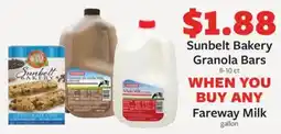 Fareway Sunbelt bakery granola bars offer