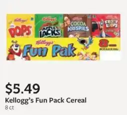 Fareway Kellogg's fun pack cereal offer