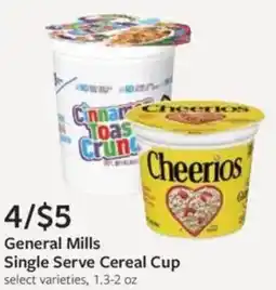 Fareway General mills single serve cereal cup offer