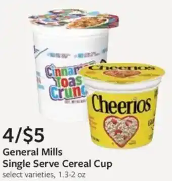 Fareway General mills single serve cereal cup offer