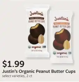 Fareway Justin's organic peanut butter cups offer