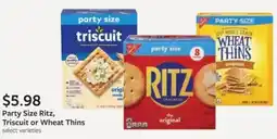 Fareway Party size ritz, triscuit or wheat thins offer