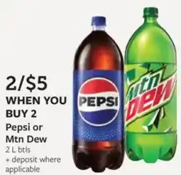 Fareway Pepsi or mtn dew offer
