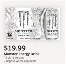 Fareway Monster energy drink offer
