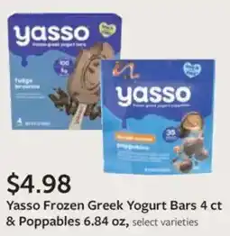 Fareway Yasso frozen greek yogurt bars & poppables offer