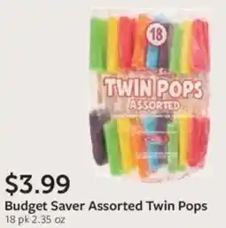 Fareway Budget saver assorted twin pops offer