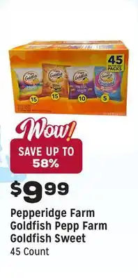 Grocery Outlet Pepp Farm Goldfish Sweet offer