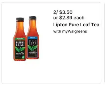 Walgreens Lipton Pure Leaf Tea offer